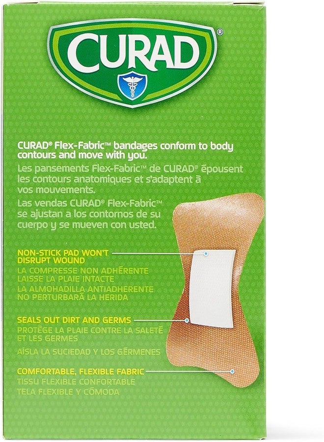 CURAD Flex-Fabric Adhesive Bandages, 2 x 1.75 Inch, Fingertip, Box of 100, Pack of 2 - Image 2